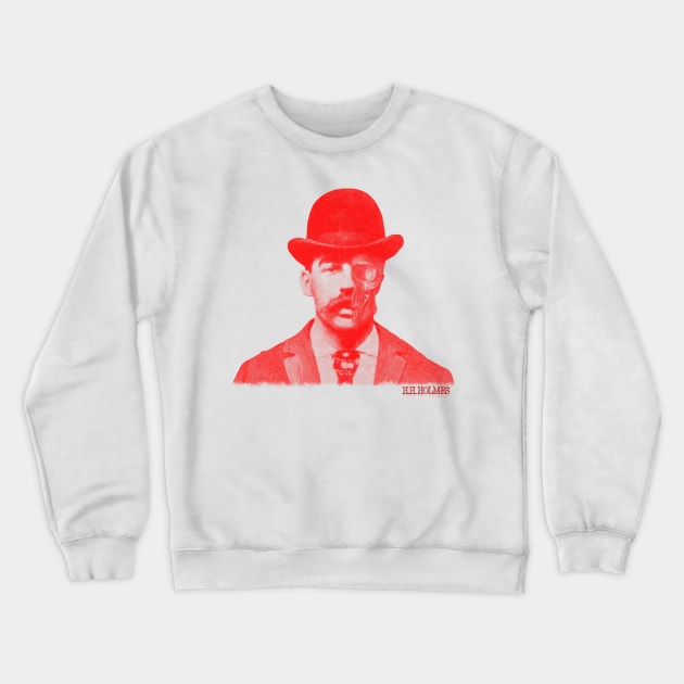 HH HOLMES Face of Evil Crewneck Sweatshirt by darklordpug